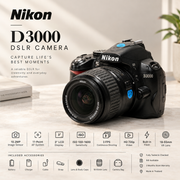 Nikon D3000 with 18-55mm vr lens Camera — AS27