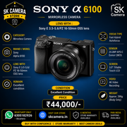 Sony Alpha 6100 Mirrorless Camera with Sony E PZ 16–50mm f/3.5–5.6 OSS Power Zoom Lens | APS-C | 4K Video | SK452