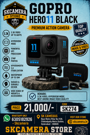 GoPro HERO11 Black Action Camera – 5.3K Video, 27MP Sensor, HyperSmooth 5.0, Waterproof & Rugged SK274