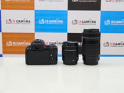 a) Canon EOS 200D Mark II with 18-55mm + 55-250mm Lenses | Dual Lens Kit | 24.1MP DSLR | 4K Video