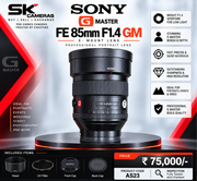 Pre-owned Sony FE 85mm 1.4 G Master lens AS23