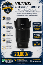Viltrox AF 85mm f/1.8 STM Lens | Full-Frame Portrait Prime Lens for Sony E / Nikon Z / Fujifilm X Mirrorless Cameras | Ideal for Portraits, Weddings, Fashion, Street Photography & Cinematic Video | SK257