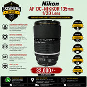Nikon AF DC-NIKKOR 135mm f/2D Portrait Prime Lens | Legendary Defocus Control | SK469