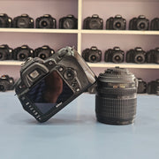 b) Nikon D90 DSLR Camera with 18-105mm VR Lens | 12.3MP | HD Video | Reliable Nikon DX Camera | SK252