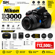 Nikon D3000 DSLR Camera with AF-S DX 18-55mm f/3.5-5.6G Lens | AS27