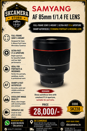 Samyang AF 85mm f/1.4 FE | Full-Frame Sony E-Mount | Ultra-Fast f/1.4 Aperture | Sharp Autofocus | Stunning Portrait & Wedding Lens | SK228