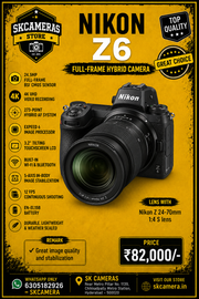 Nikon Z6 with NIKKOR Z 24-70mm f/4 S Lens | 24.5MP Full-Frame Mirrorless Camera for Professional Photography & 4K Video | SK214