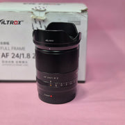 b) Viltrox AF 24mm F1.8 Z Full Frame Prime Lens for Nikon Z Mount Mirrorless Cameras | Ultra-Wide Aperture, STM Autofocus, Eye/Face Tracking, HD Nano Coating, Type-C Firmware Upgrade (Black) SK1002