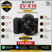 Sony ZV-E10 Mirrorless Camera with E PZ 16-50mm OSS Lens | 24.2MP APS-C | 4K Vlogging Camera | Excellent Condition SK463