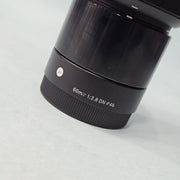 a) Sigma 60mm f/2.8 DN Art Lens | Prime Lens | Sharp Portrait & Product Lens | Compact Mirrorless Lens | AB10