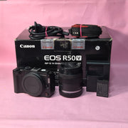Pre-owned Canon EOS R50V + RF-S 14-30mm IS STM lens AS05