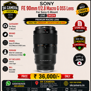 Sony FE 90mm f/2.8 Macro G OSS Lens for Sony E-Mount | SK324