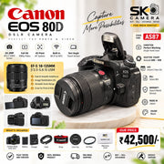 Pre-owned Canon EOS 80D + EF-S 18-135mm IS USM lens AS87