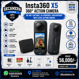 Insta360 X5 360° Action Camera | 8K Flagship AI Camera | Waterproof | Dual-Lens 360 Capture | Content Creator's Choice SK327
