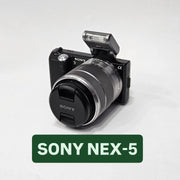 b) Sony NEX-5 with 18-55mm OSS Lens | Compact Mirrorless Camera Kit | SK503