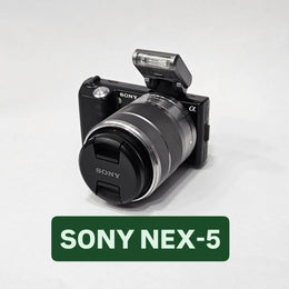 b) Sony NEX-5 with 18-55mm OSS Lens | Compact Mirrorless Camera Kit | SK503