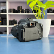 a) Canon EOS 750D DSLR Camera with 18-55mm III Lens | 18MP | Full HD Video | Flip Screen | Beginner Friendly | SK1034