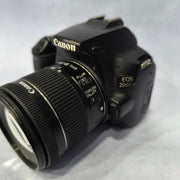 a) Canon EOS 200D Mark II with 18-55mm f/4-5.6 IS STM Lens | 24.1MP Compact DSLR Camera Kit for Photography, 4K Video Recording, Vlogging & Content Creation | SK195