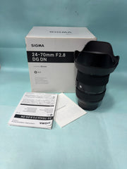Sigma 24-70mm f/2.8 DG DN Art Lens | Professional Standard Zoom | Constant f/2.8 Aperture | Fast & Accurate Autofocus | Exceptional Sharpness | Perfect for Portraits, Weddings, Events & Videography | SK352