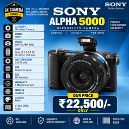 Sony Alpha a5000 Mirrorless Camera with 16-50mm OSS Lens | AS28