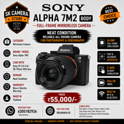 Sony alpha 7M2 mirrorless camera with FE 3.5-5.6/28-70mm OSS lens SK310
