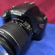 a) Canon EOS Rebel T3 with 18-55mm f/3.5-5.6 IS II Lens | 12.2MP Entry-Level DSLR Camera Kit for Photography, HD Video Recording & Beginner Content Creation | SK197