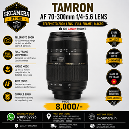 Tamron AF 70-300mm f/4-5.6 Tele Macro Lens For Canon | Telephoto Zoom | Full-Frame | Macro | SK363