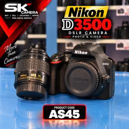 Pre-owned Nikon D3500 + AF-P 18-55mm G VR lens AS45