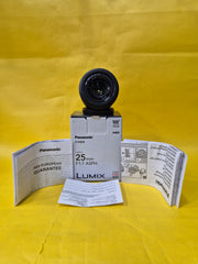 Panasonic Lumix 25mm F1.7 ASPH Prime lens SK311