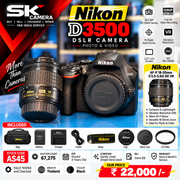 Pre-owned Nikon D3500 + AF-P 18-55mm G VR lens AS45