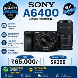 Sony alpha 6400 mirrorless camera with 3.5-5.6/18-135mm OSS lens SK296