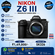 Nikon Z6 III Mirrorless Camera Body – SK326