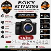 Sony Alpha 7 IV (A7M4) Mirrorless Camera Body – 33MP Full-Frame Hybrid Powerhouse SK334