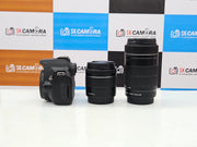 a) Canon EOS 200D Mark II with 18-55mm + 55-250mm Lenses | Dual Lens Kit | 24.1MP DSLR | 4K Video