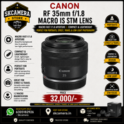 Canon RF 35mm f/1.8 Macro IS STM Lens – SK348