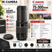 Pre-owned Canon EF 75-300mm 1:4-5.6 III zoom lens AS62