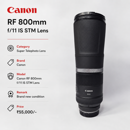 Canon RF 800mm f/11 IS STM Super Telephoto Lens – SK313