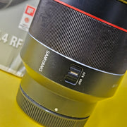 a) Samyang AF 85mm f/1.4 RF Lens for Canon RF Mount | Full-Frame Portrait Prime Lens