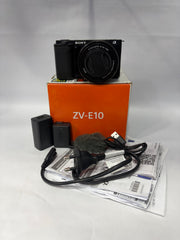 Sony ZV-E10 Mirrorless Camera with Sony E PZ 16-50mm f/3.5-5.6 OSS Lens | 24.2MP APS-C | 4K Video | Flip Touchscreen | Vlogging Camera SK370