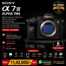 Sony Alpha 7 IV Mirrorless Camera Body | 33MP Full-Frame Hybrid Camera | Excellent for Photo & 4K Video SK331