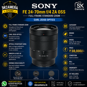 Sony FE 24-70mm f/4 ZA OSS Lens | Full-Frame Standard Zoom | Carl Zeiss Optics | SK380
