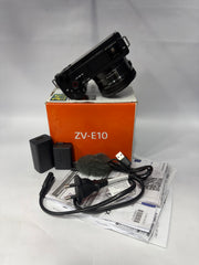 Sony ZV-E10 Mirrorless Camera with Sony E PZ 16-50mm f/3.5-5.6 OSS Lens | 24.2MP APS-C | 4K Video | Flip Touchscreen | Vlogging Camera SK370