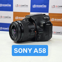 a) Sony Alpha A58 DSLR Camera with 18-55mm Lens | 20.1MP APS-C | Translucent Mirror Technology | Full HD Video | Fast Autofocus