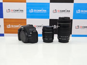 a) Canon EOS 200D Mark II with 18-55mm + 55-250mm Lenses | Dual Lens Kit | 24.1MP DSLR | 4K Video