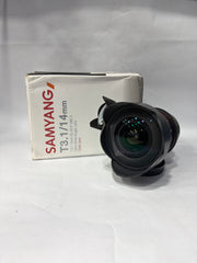 Samyang T3.1/14mm Ultra Wide Cinema Lens | Professional Cine Lens | SK405