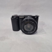 Sony ZV-E10 with E PZ 16-50mm f/3.5-5.6 OSS Lens | APS-C Mirrorless Vlogging Camera for 4K Video, Content Creation, Live Streaming & Photography | SK237