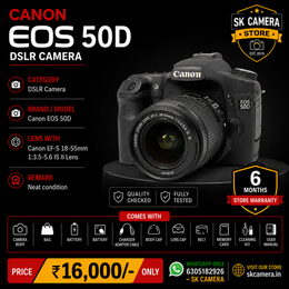 Canon EOS 50D DSLR Camera with EF-S 18-55mm f/3.5-5.6 IS II Lens | 15.1MP APS-C | DIGIC 4 | SK336