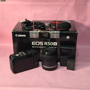 Pre-owned Canon EOS R50V + RF-S 14-30mm IS STM lens AS05