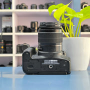 a) Canon EOS 750D DSLR Camera with 18-55mm III Lens | 18MP | Full HD Video | Flip Screen | Beginner Friendly | SK1034