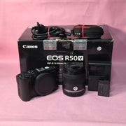 Pre-owned Canon EOS R50V + RF-S 14-30mm IS STM lens AS05